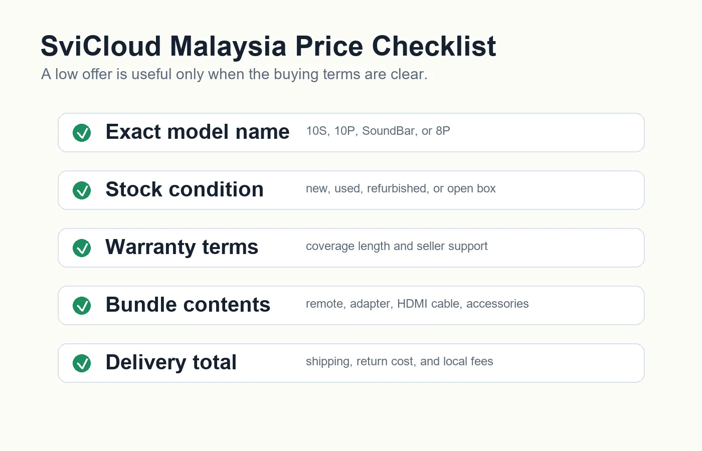 Checklist for checking SviCloud Malaysia price before buying