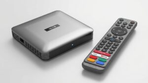 ViCloud 10P Android TV box with its Bluetooth remote, 2026 review