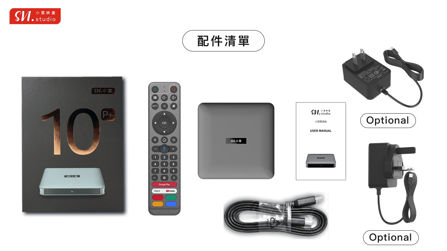 SViCloud 10P box remote power adapter and included accessories