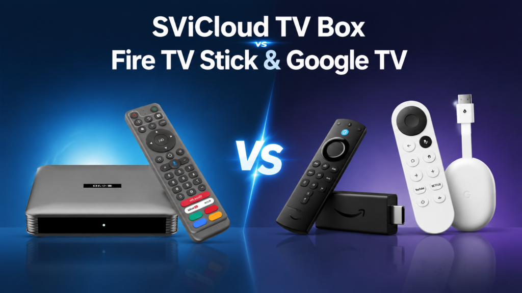 SViCloud TV Box vs Fire TV Stick & Google TV