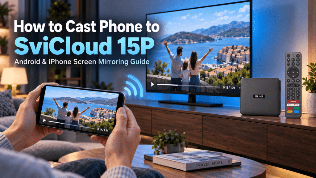 How to cast phone videos to SviCloud 15P TV Box from Android and iPhone