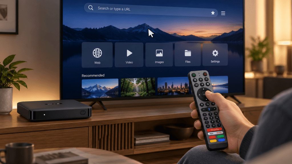 SviCloud 15P air mouse navigation on an Android TV box