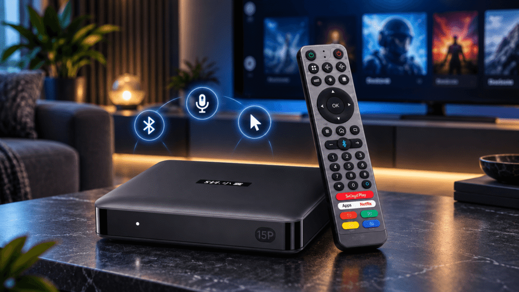 SviCloud 15P remote control pairing air mouse and voice guide