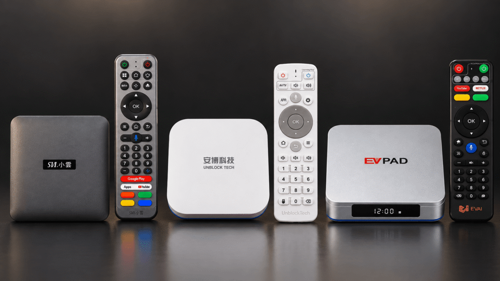 SviCloud 15p vs UBOX 12 vs Evpad 12p