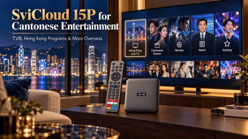 SviCloud 15P TV Box for TVB Cantonese channels and Hong Kong entertainment overseas